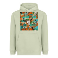 Matcha western bull skull seamless pattern Heavyweight Hoodie - HRA Design Shop