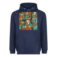 Navy western bull skull seamless pattern Heavyweight Hoodie - HRA Design Shop