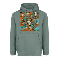 Sage western bull skull seamless pattern Heavyweight Hoodie - HRA Design Shop