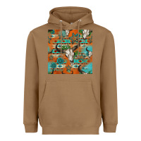 Toasted Coconut western bull skull seamless pattern Heavyweight Hoodie - HRA Design Shop