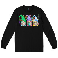 Black floral gnomes Long Sleeve Tee - Zillion Design Studio