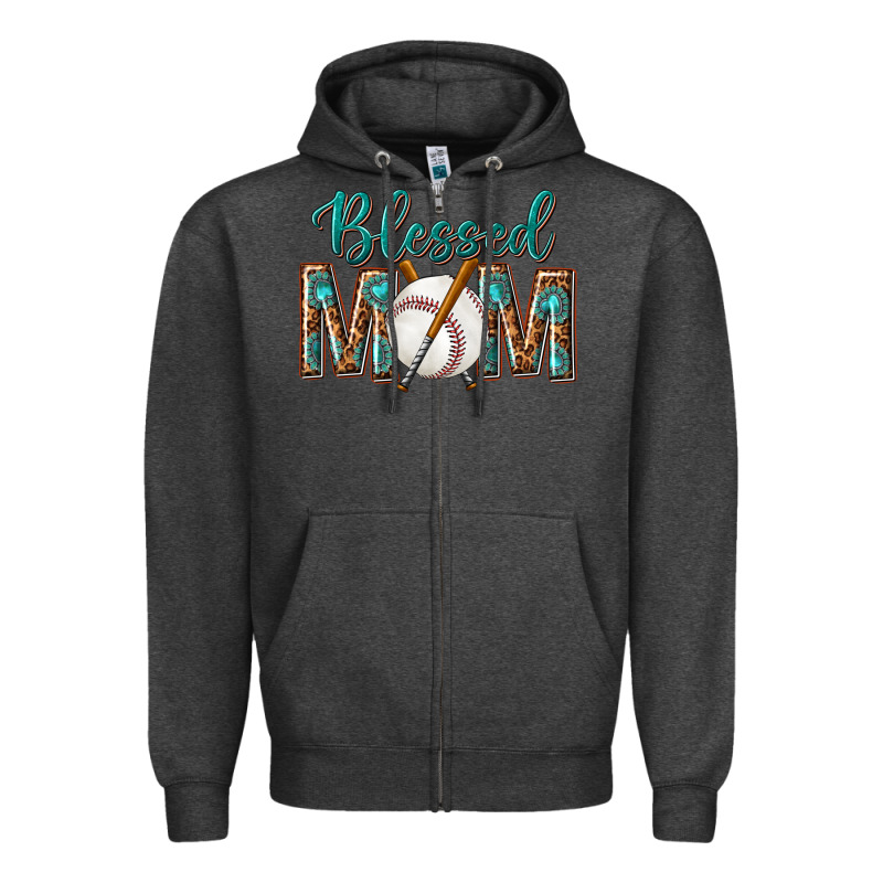 Western Blessed Mom With Baseball Zipper Hoodie by texasbilliewilder | Teevron