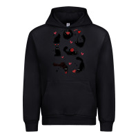 Black valentine cat Urban Hoodie - MaliasSmallBusiness