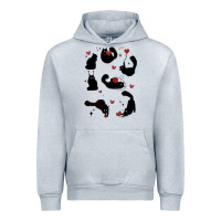 Heather Grey valentine cat Urban Hoodie - MaliasSmallBusiness
