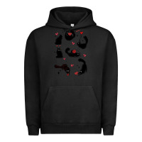 Pigment Black valentine cat Urban Hoodie - MaliasSmallBusiness