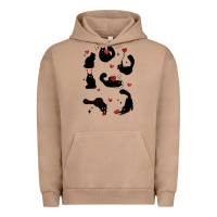 Pigment Burro valentine cat Urban Hoodie - MaliasSmallBusiness