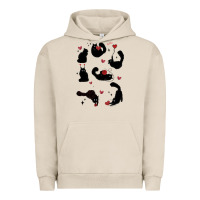 Pigment French Oak valentine cat Urban Hoodie - MaliasSmallBusiness