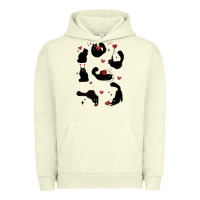 Pigment Pistachio valentine cat Urban Hoodie - MaliasSmallBusiness