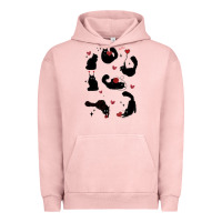 Pigment Salmon valentine cat Urban Hoodie - MaliasSmallBusiness