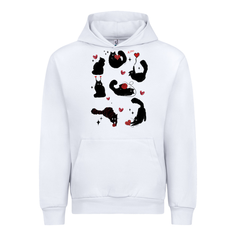 Valentine Cat Urban Hoodie by MaliasSmallBusiness | Teevron