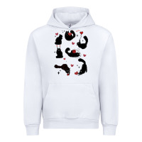 White valentine cat Urban Hoodie - MaliasSmallBusiness