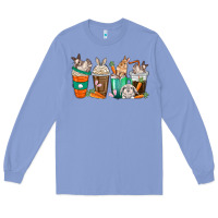 Colony Blue rabbit coffee cups Long Sleeve Tee - texasbilliewilder