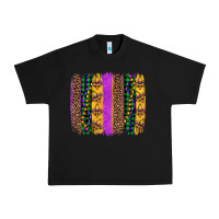 Black mardi gras fleur de lis and beads brush stroke Urban Heavy Tee - Artiststas