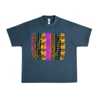 Midnight Navy mardi gras fleur de lis and beads brush stroke Urban Heavy Tee - Artiststas