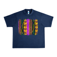 Navy mardi gras fleur de lis and beads brush stroke Urban Heavy Tee - Artiststas