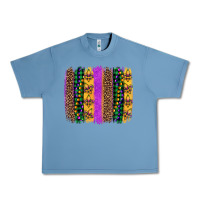 Pebble Blue mardi gras fleur de lis and beads brush stroke Urban Heavy Tee - Artiststas