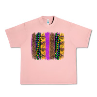 Salmon mardi gras fleur de lis and beads brush stroke Urban Heavy Tee - Artiststas