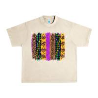 Sandshell mardi gras fleur de lis and beads brush stroke Urban Heavy Tee - Artiststas
