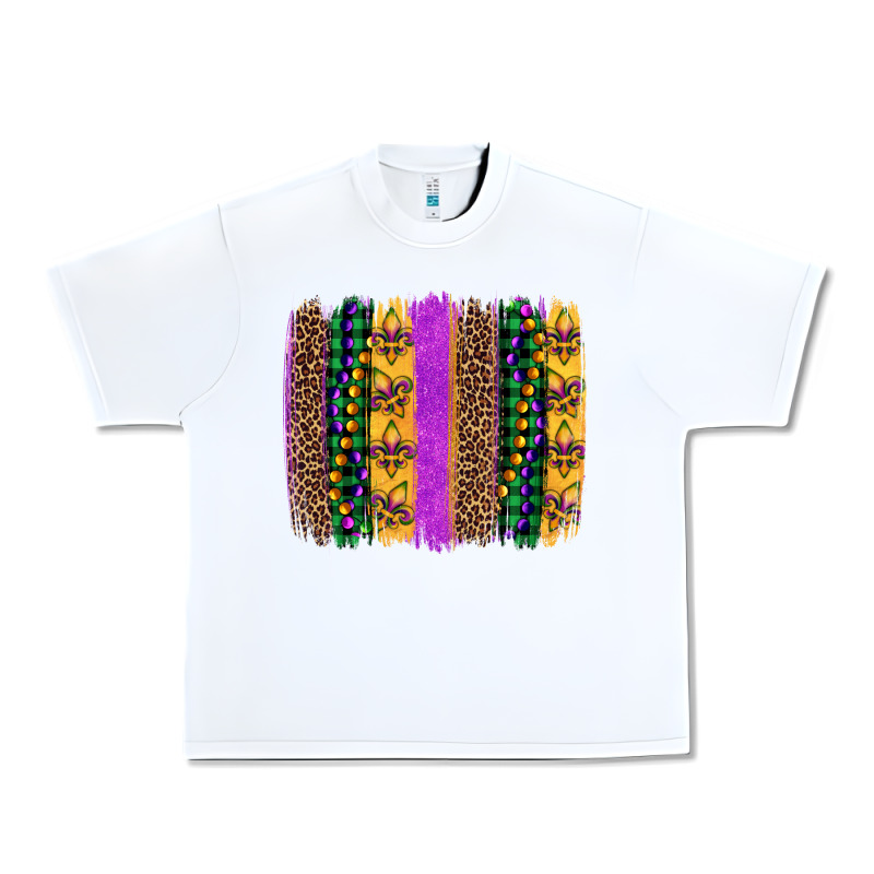 Mardi Gras Fleur De Lis And Beads Brush Stroke Urban Heavy Tee by Artiststas | Teevron