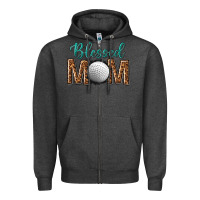 Charcoal Heather western blessed mom with hockey Zipper Hoodie - texasbilliewilder