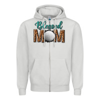 Dove Grey western blessed mom with hockey Zipper Hoodie - texasbilliewilder