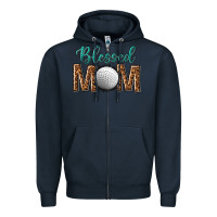 Navy western blessed mom with hockey Zipper Hoodie - texasbilliewilder
