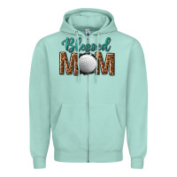 Seafoam western blessed mom with hockey Zipper Hoodie - texasbilliewilder