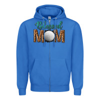 True Royal western blessed mom with hockey Zipper Hoodie - texasbilliewilder