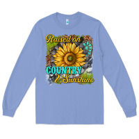 Colony Blue raised on country and sunshine Long Sleeve Tee - texasbilliewilder