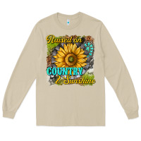 Mushroom raised on country and sunshine Long Sleeve Tee - texasbilliewilder