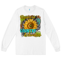 White raised on country and sunshine Long Sleeve Tee - texasbilliewilder