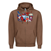 Chestnut American nurse coffee cups Zipper Hoodie - Zillion Design Studio