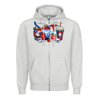 Dove Grey American nurse coffee cups Zipper Hoodie - Zillion Design Studio