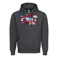 Smoke American nurse coffee cups Zipper Hoodie - Zillion Design Studio