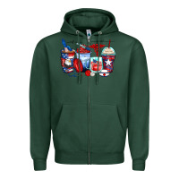 Sports Green American nurse coffee cups Zipper Hoodie - Zillion Design Studio