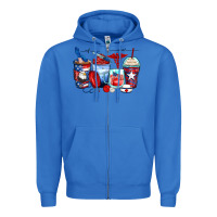 True Royal American nurse coffee cups Zipper Hoodie - Zillion Design Studio