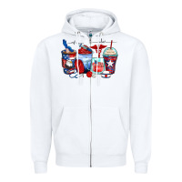 White American nurse coffee cups Zipper Hoodie - Zillion Design Studio