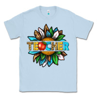 Dusty Blue teacher sunflower tbw Classic Tee - texasbilliewilder