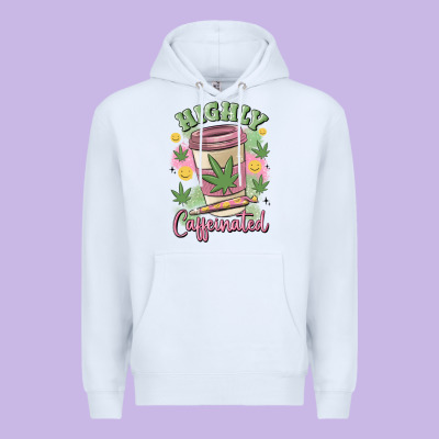 Highly Caffeinated Premium Hoodie Designed By Maliassmallbusiness
