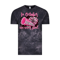Cloud Black in october we wear pink cheer Vintage Tee - BarkalooDesign
