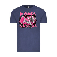 Vintage Denim in october we wear pink cheer Vintage Tee - BarkalooDesign
