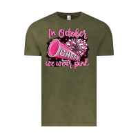 Vintage Olive in october we wear pink cheer Vintage Tee - BarkalooDesign