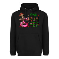 Black hello summer Heavyweight Hoodie - CowhideDigitalArt