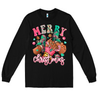 Black pink merry christmas black girl sneakers Long Sleeve Tee - RanaPortraitStore