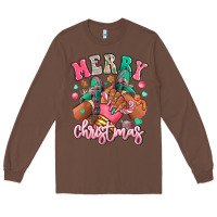 Chestnut pink merry christmas black girl sneakers Long Sleeve Tee - RanaPortraitStore