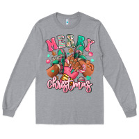 Heather Grey pink merry christmas black girl sneakers Long Sleeve Tee - RanaPortraitStore