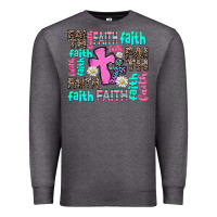 Charcoal Heather faith with cross Premium Sweatshirt - AdoDesignShop