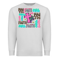 Dove Grey faith with cross Premium Sweatshirt - AdoDesignShop