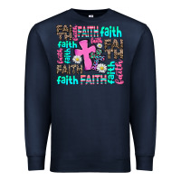Navy faith with cross Premium Sweatshirt - AdoDesignShop