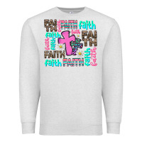 Oatmeal Heather faith with cross Premium Sweatshirt - AdoDesignShop